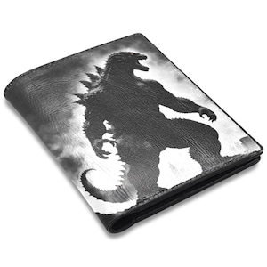 Cartera de piel sintética con dibujos animados de Godzilla, Kaiju, Gojira