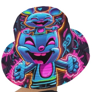 Bucket hat bucket hats for women Neon Graffiti