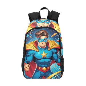 Sac à dos d'école, cartable, sac à dos, super-héros, bande dessinée, graffiti, dessin animé, rétro