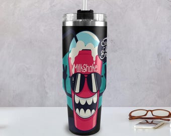 Tumbler 40oz Lustiger Cartoon 40 oz tumbler with handle