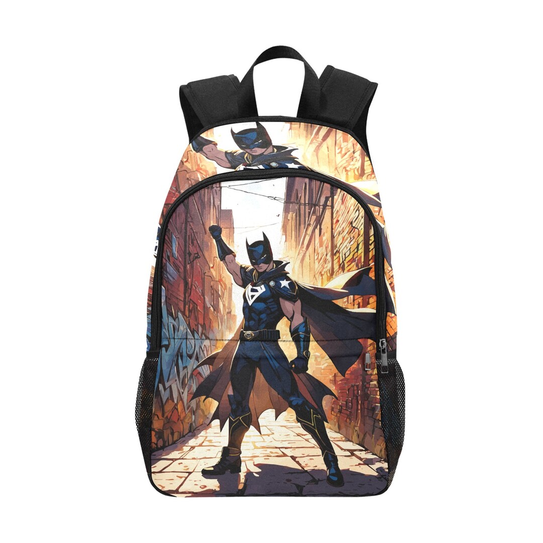Superbad Rucksack Backpack Superhero Comics Rucksack With Mesh Pockets Handbag Bag - Etsy