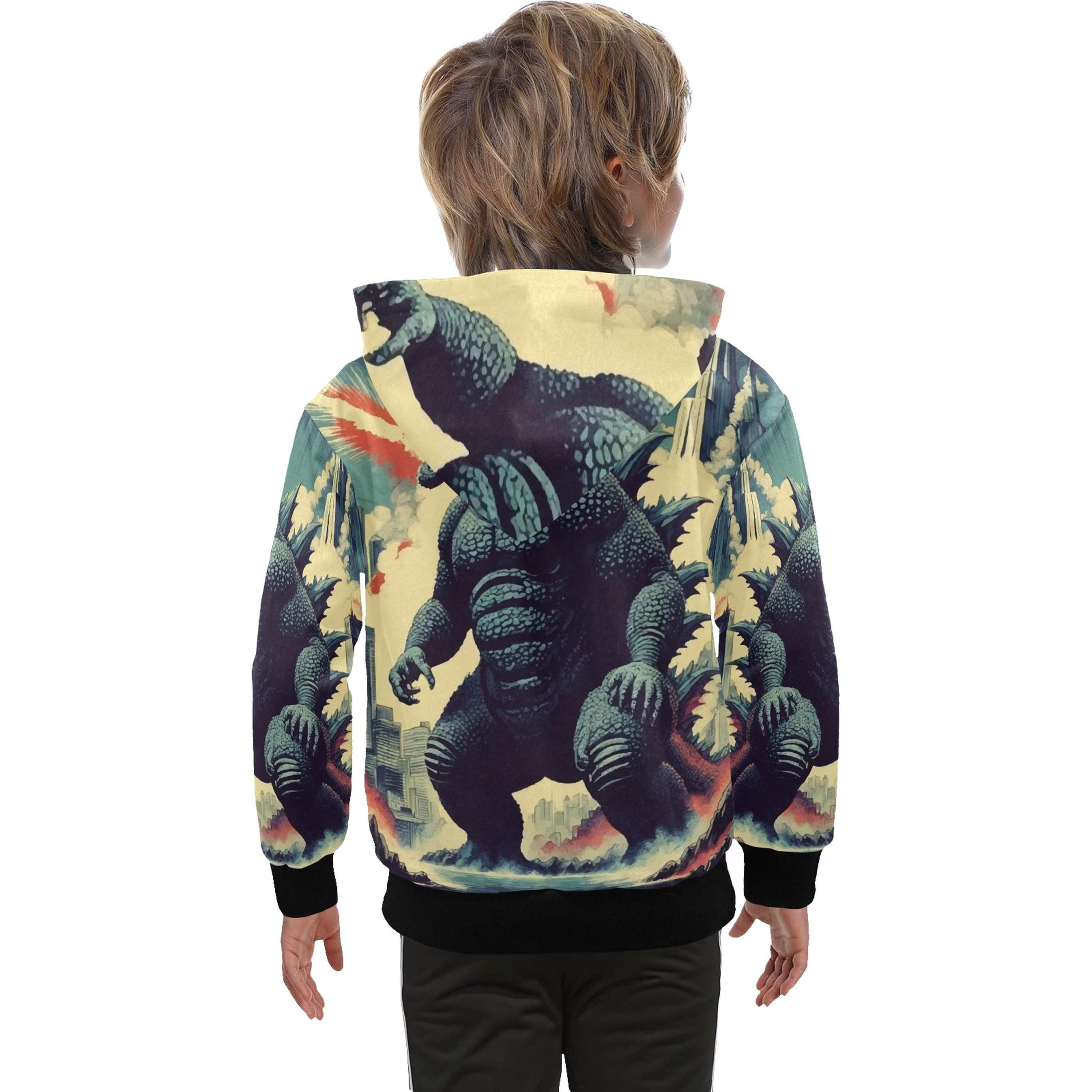 BIO×dinoworks MONSTER ZIPHOODIE all-over-print-recycled-unisex