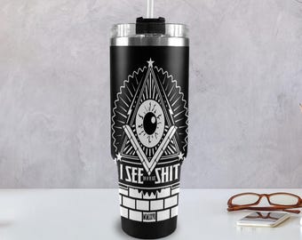 Tumbler 40oz Illuminati 40 oz tumbler with handle