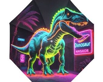 Kids Foldable Anti-UV Umbrella Godzilla Kaiju Gojira Monstrum Art Neon Comics Dinosaur