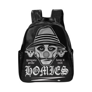 Backpack Backpack PU leather Chicano Cholo Gangsta Vato Loco Cartoon Vatos Locos