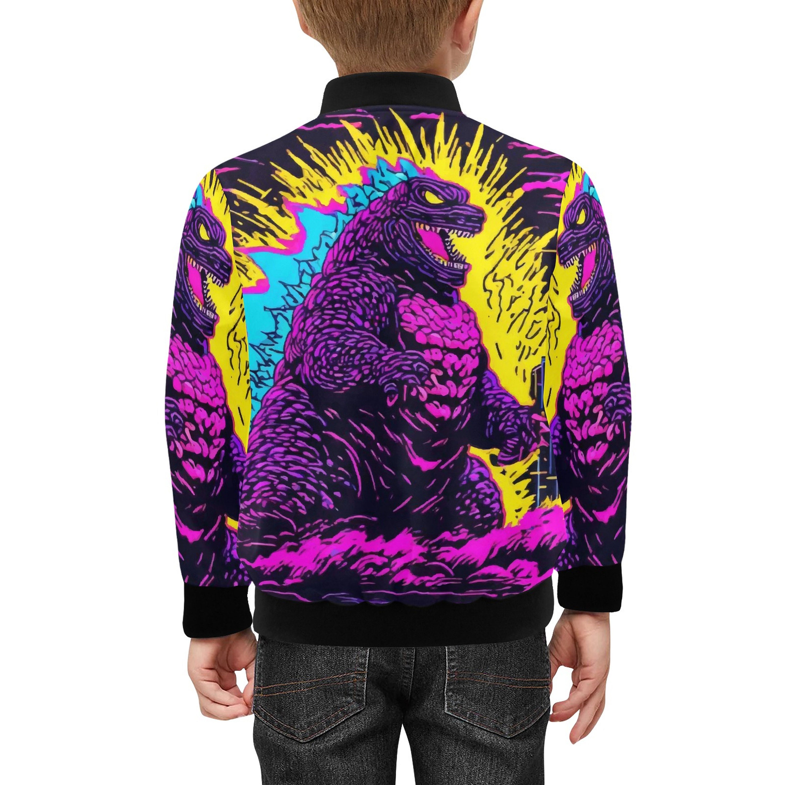 Kids Bomber Jacket With Pockets Dinosaur - Etsy