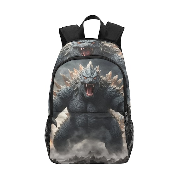 Backpack Godzilla Backpack Gojira Handbag Bag Neon Kaiju Retro Etsy Canada