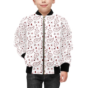 Children&#39;s Bomber Jacket Paisley Pattern Jacket children&#39;s Outdoor