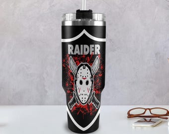 Tumbler 40oz Gangster 40 oz tumbler with handle Friday the 13th