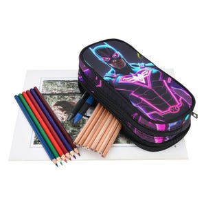 Superhero Pencil Caase Superhero Neon Held Cartoon Comics
