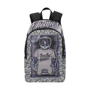 Sac à dos d'école, cartable, avec poches en filet, sac à main, sac Gangsta Vato Loco Cholo Gangster