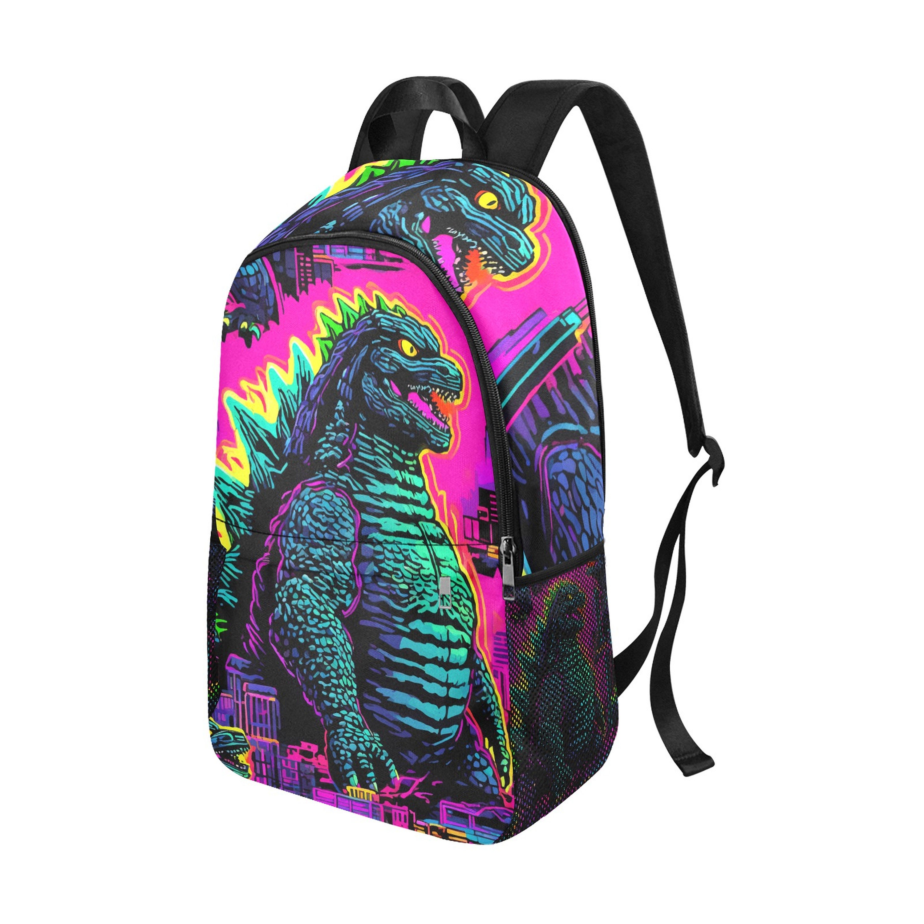 Custom Godzilla Backpack Backpack School Backpack Godzilla Backpack With Mesh Pockets Handbag ...