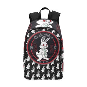 Sac à dos d'école, sac à dos avec poches en filet, sac à main Bunny Pimp