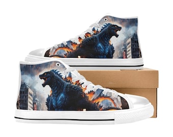 Aquila High Top Canvas Kid's Shoes Godzilla