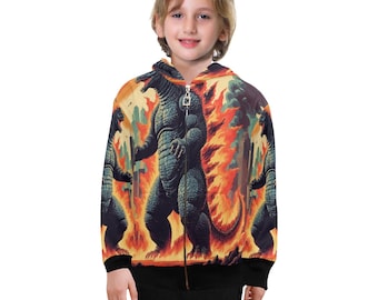 Hoodie met rits Jongens Kinderen Dinosaur