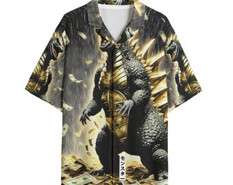 Dinosaur Button Down Shirt Personalized Hawaiian Gift