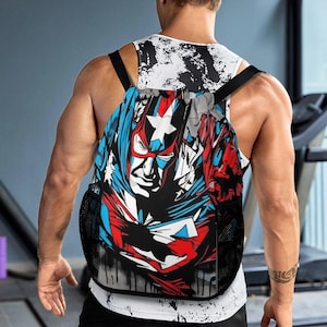 Drawstring Bag Super Hero Gym Bag Comics