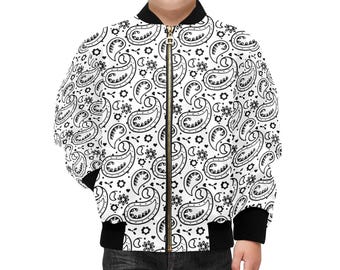 Kinderbomberjack met paisleypatroon