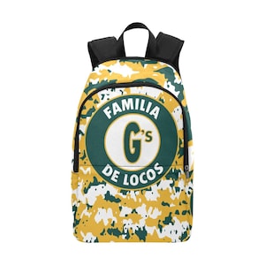 Backpack School Backpack With Mesh Pockets Handbag Bag Cartoon Vato Loco Cholo Cartoon Art Chicano Logo