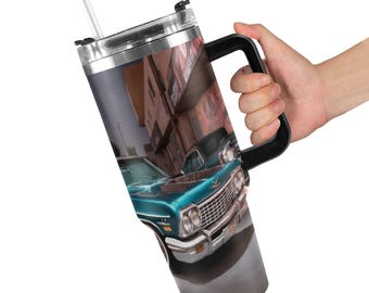 Tumbler 40oz Lowrider 40 oz tumbler with handle Chicano Low Rider