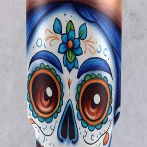 Stainless Steel Mug Coffee 40oz Sugar Skull Día De Los Muertos Mug Day of the Dead Mexico Mug Chicano Calavera Skulls Mug