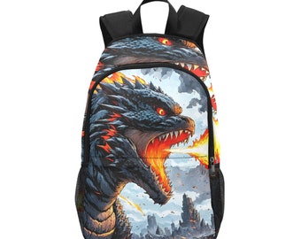 Mochila Godzilla Mochila Con Bolsillos De Malla Bolso Bolso Gojira Kaiju