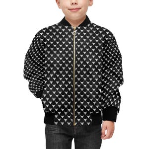 Children&#39;s Bomber Jacket Bull Pattern Jacket children&#39;s Outdoor