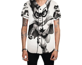 Basketball Jersey Men Supehero Comics Shirt Cartoon Hero Tshirt Art
