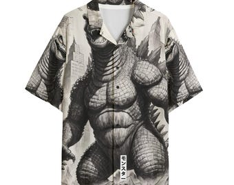 Dinosaur Button Down Shirt Personalized Hawaiian Gift