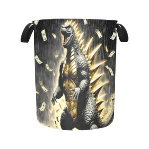 Laundry Basket laundry hamper basket Godzilla Gojira Kaiju Cartoon Retro Godzillas Comics Vintage Art