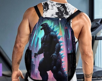 Borsa con coulisse a forma di dinosauro
