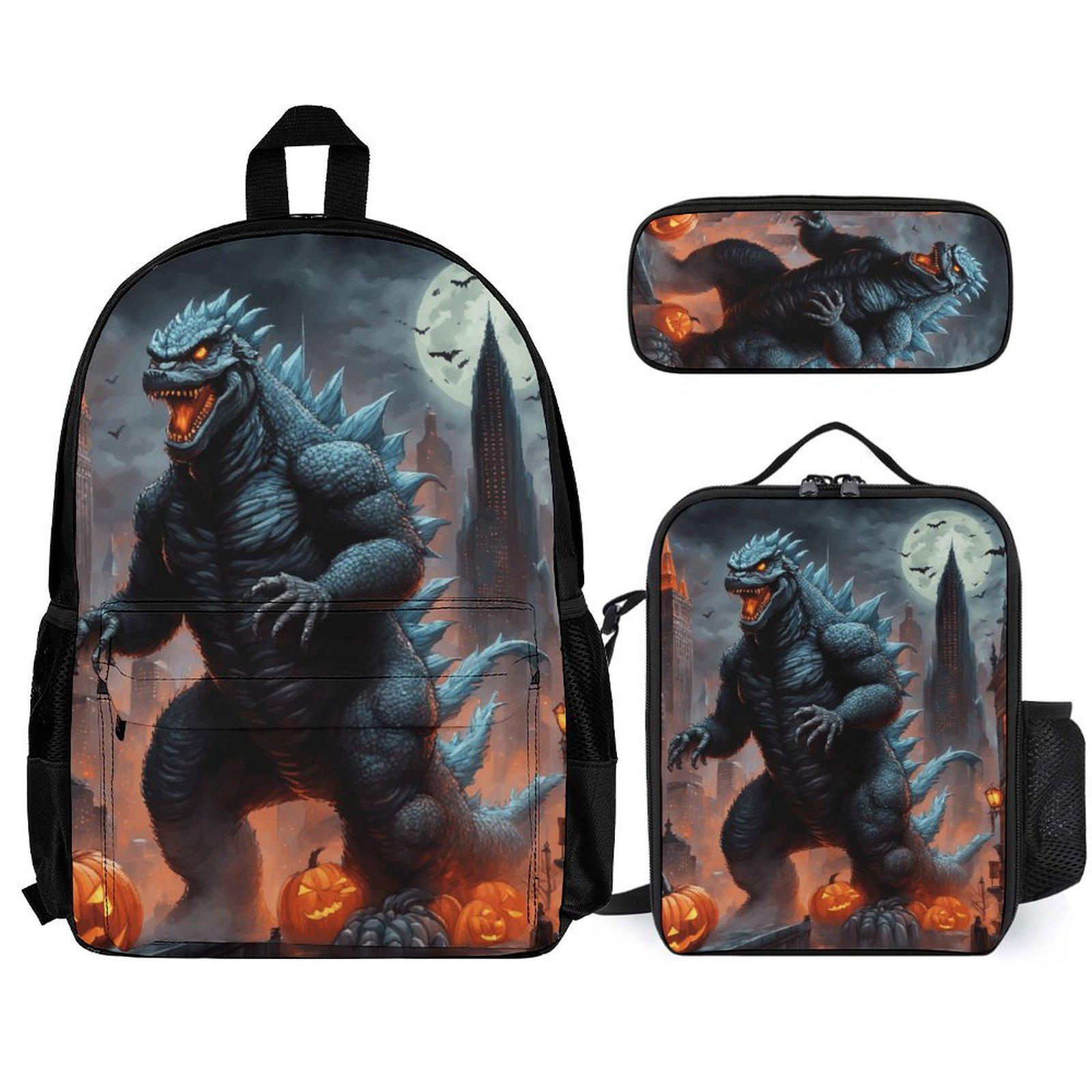 Backpack Set Dinosaur Lunch Bag Rucksack Lunch Box Pencil Case