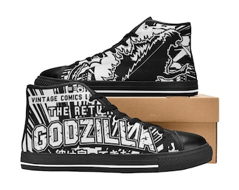 Aquila High Top Canvas Kid's Shoes Godzilla