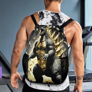 Drawstring Bag Godzilla Bag Cartoon Gojira Bag Kaiju Rucksack Godzillas Comisc Backpack