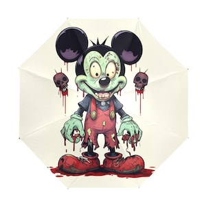 Regenschirm Anti UV faltbar Horror Regenschirm Halloween Regenschirm Zombie