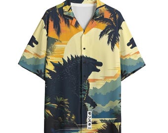 Dinosaur Button Down Shirt Personalized Hawaiian Gift