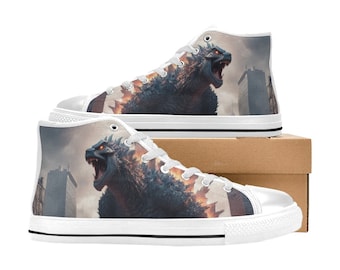 Aquila High Top Canvas Kid's Shoes Godzilla
