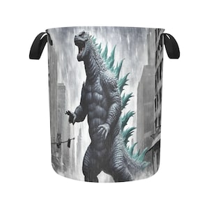 Laundry Basket laundry hamper basket Godzilla Gojira Kaiju Comics