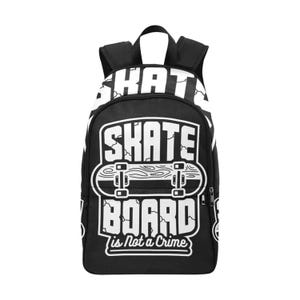 Sac à dos d'école, sac à dos avec poches en filet, sac à main, sac à skateboard, skateboarder, art