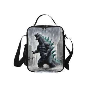 Geïsoleerde lunchbox Godzilla Comics Gojira Kaiju Art Cartoon Godzillas