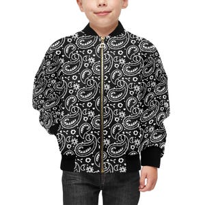Children&#39;s Bomber Jacket Paisley Pattern Jacket children&#39;s