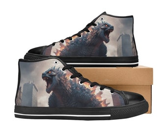 Aquila High Top Canvas Kid's Shoes Godzilla