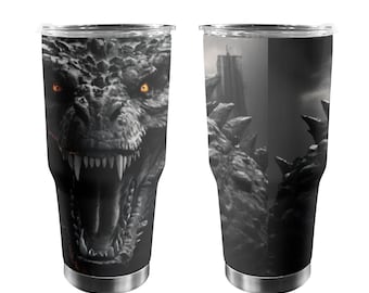 Stainless Steel Tumbler 30 oz Godzilla Gojira Kaiju