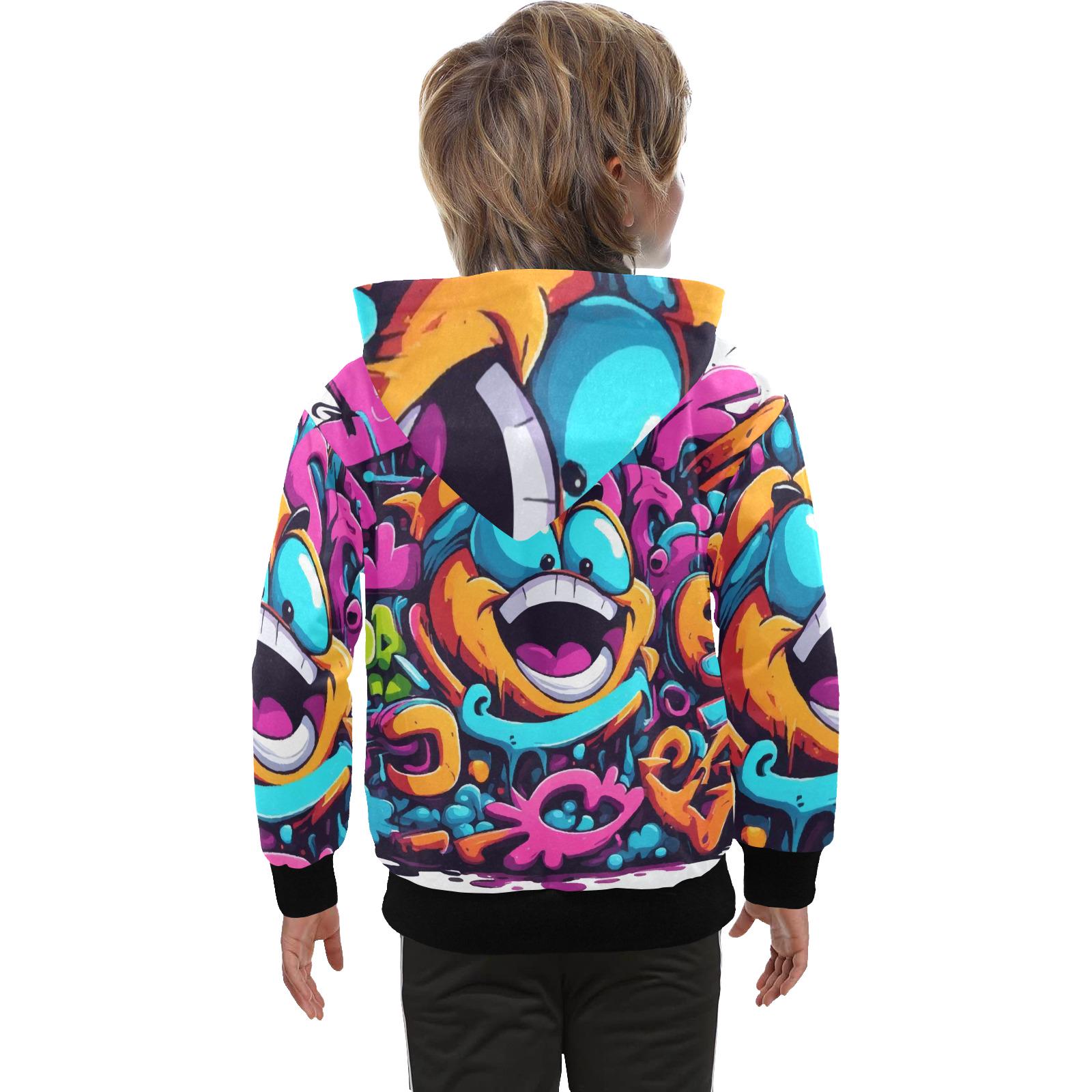 Boys Hoodie With Zipper Boys Kids Hoodie Cartoon Emoji - Etsy