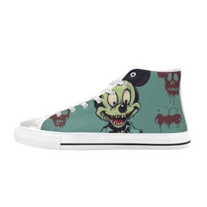 Aquila High Top Canvas Kid&#39;s Horror Halloween Zombie Art Cartoon