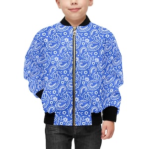 Children&#39;s Bomber Jacket Paisley Pattern Jacket