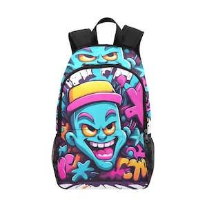 Backpack School Backpack With Handbag Bag Cartoon Graffiti Bags
