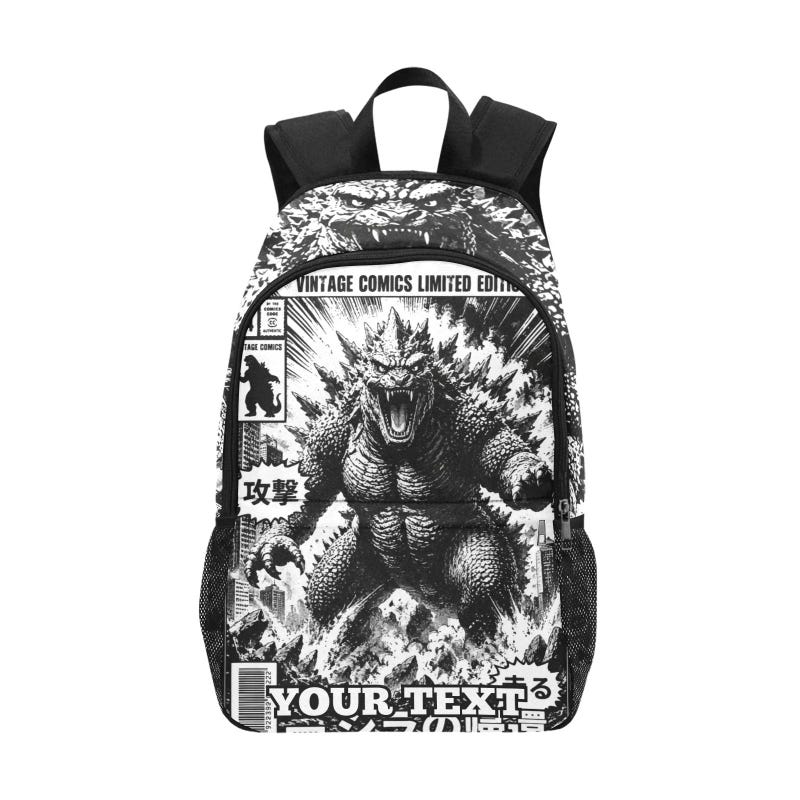 Custom Godzilla Backpack Godzilla Back Pack - Etsy