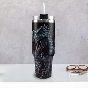 Stainless Steel Tumbler 40 oz Godzilla Gojira Kaiju Cartoon Comics Retro MonsterBecher Vintage with Handle Godzillas Tumbler Dinosaur