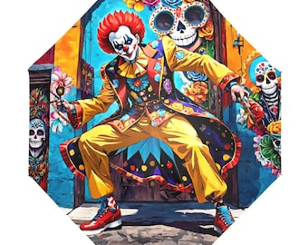 Kids Anti-UV Foldable Umbrella Chicano Clown Cholo Vato Loco Clown